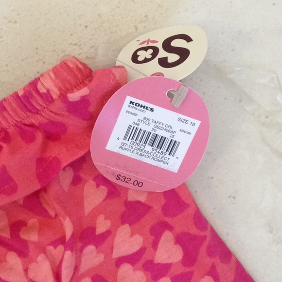 SO SIZE 16 GIRL’S RUFFLE X-BACK ROMPER - Picture 3 of 8